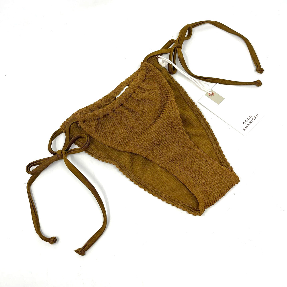 Good American Always Fits Tiny Ties Bottom Bronze Size 1/2